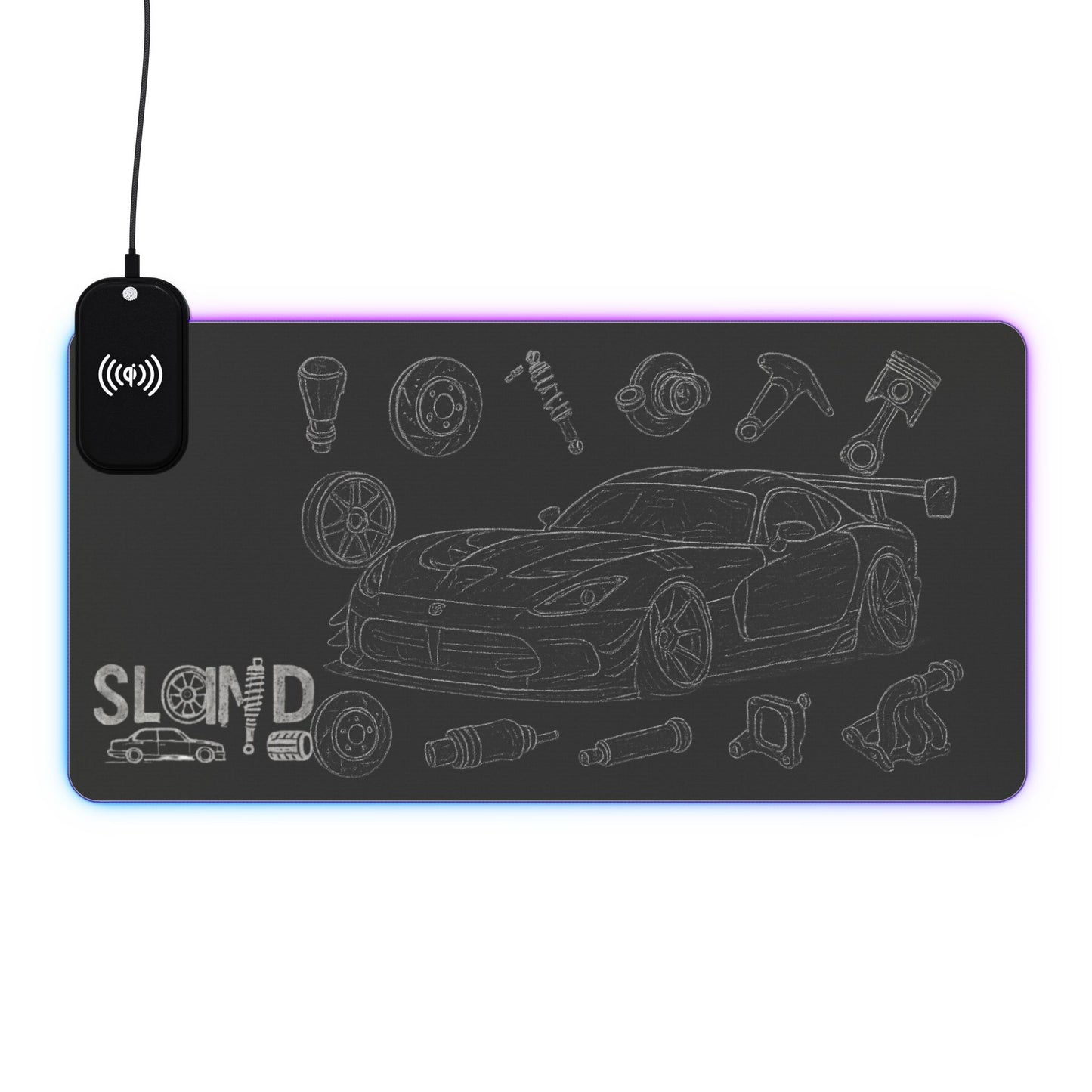 SLAMD LED Wireless Charging Viper ACR Mousepad