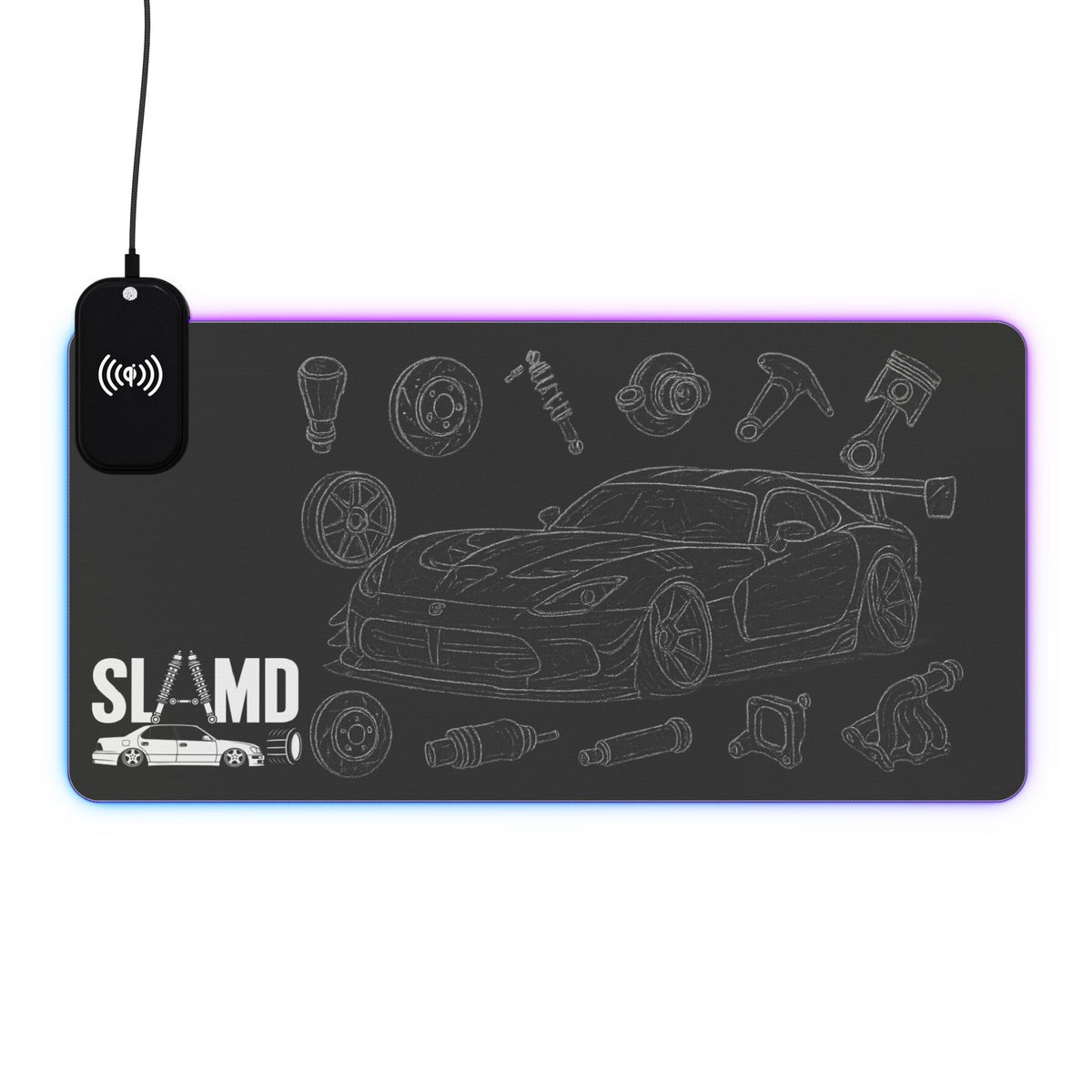 SLAMD LED Wireless Charging Viper ACR Mousepad