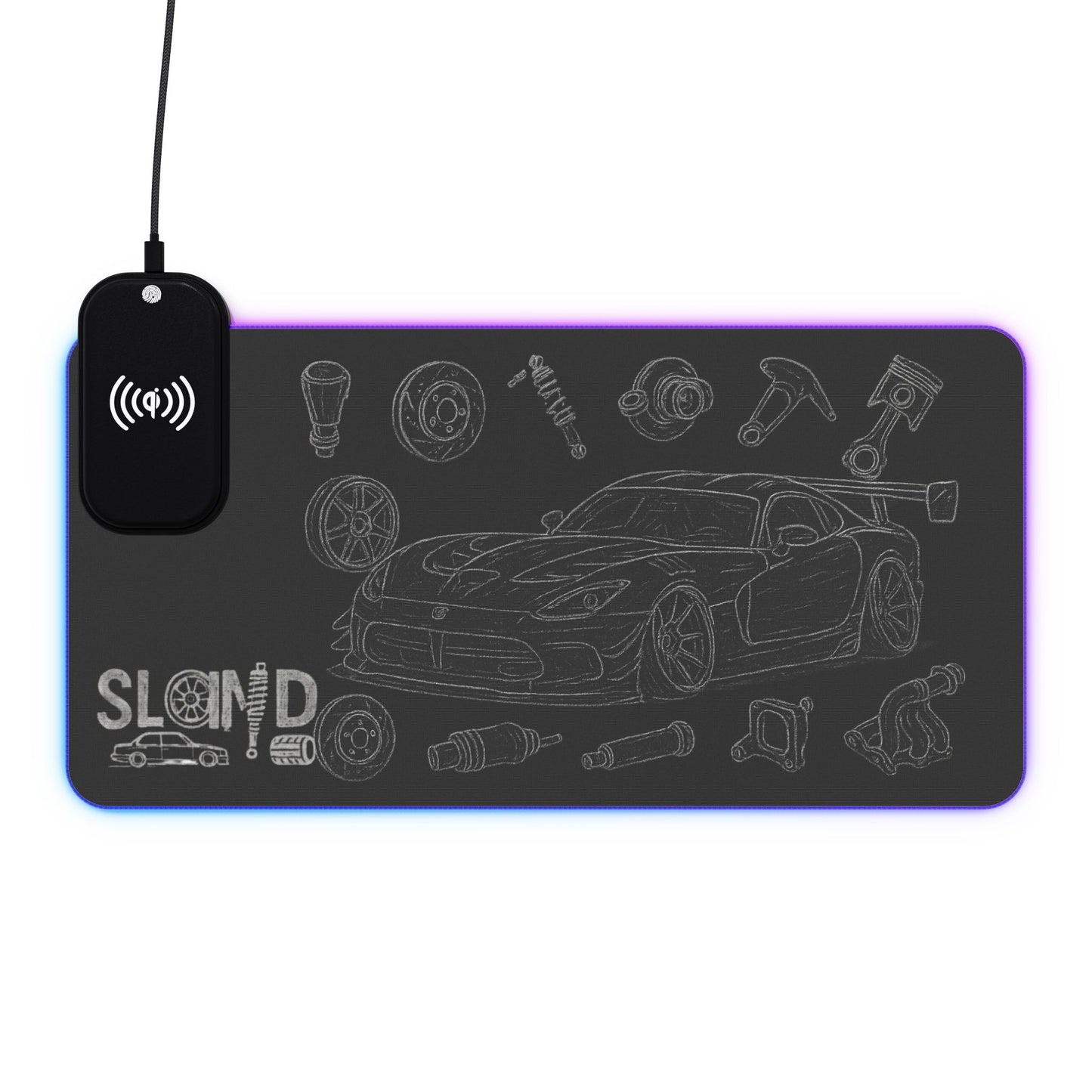 SLAMD LED Wireless Charging Viper ACR Mousepad