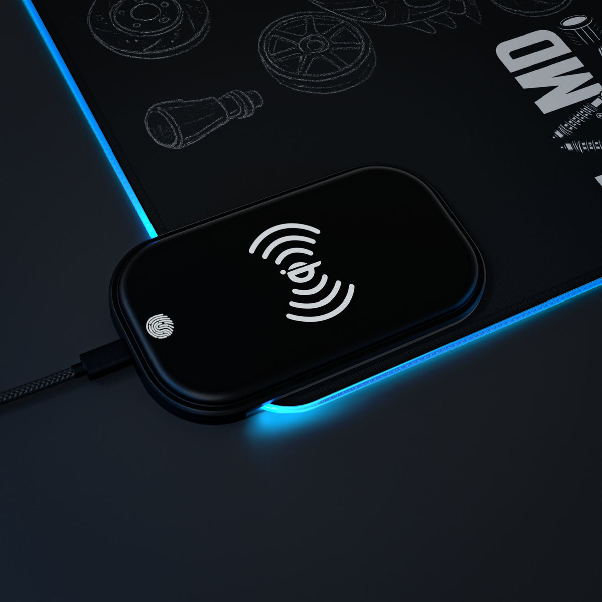 SLAMD LED Wireless Charging Viper ACR Mousepad