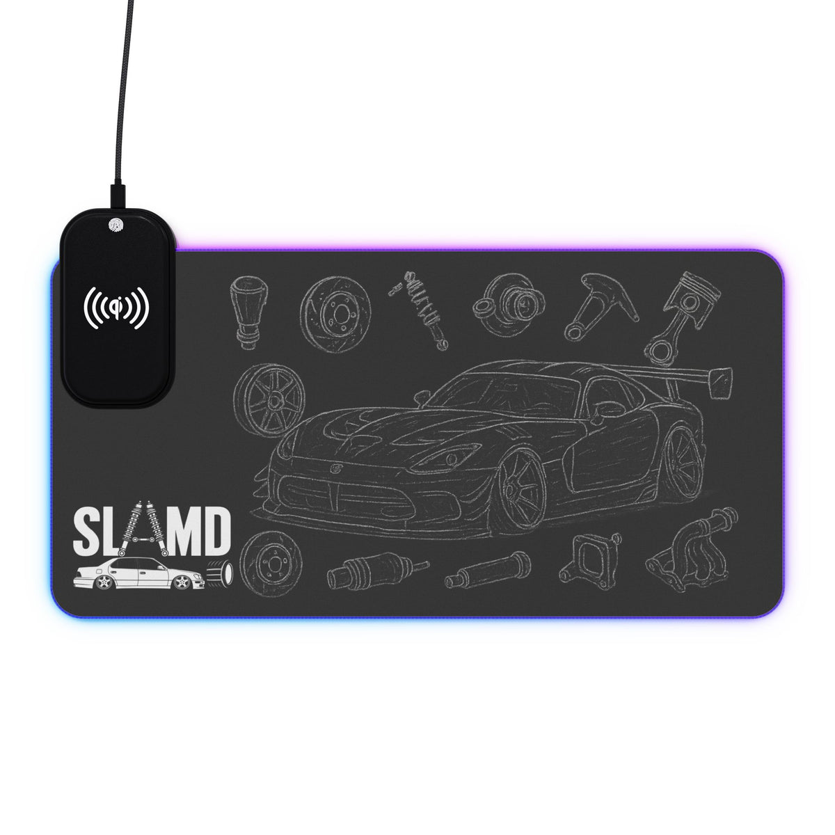 SLAMD LED Wireless Charging Viper ACR Mousepad